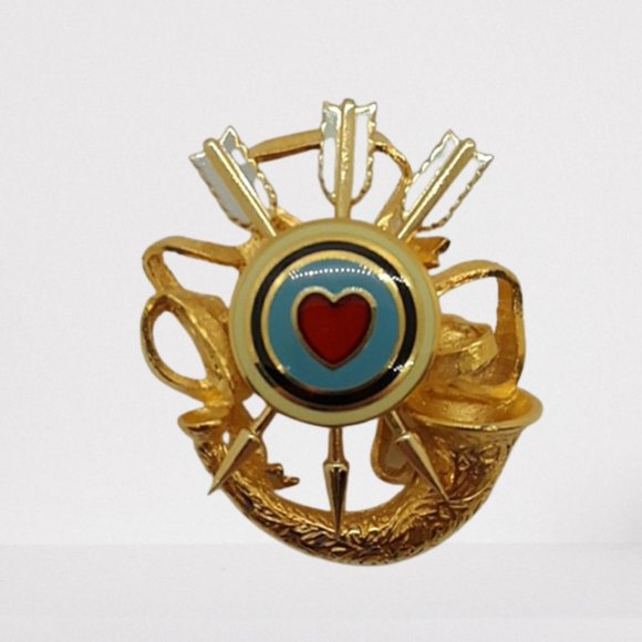 Joan Rivers Jewelry - JOAN RIVERS Rare Hunting Heart Brooch